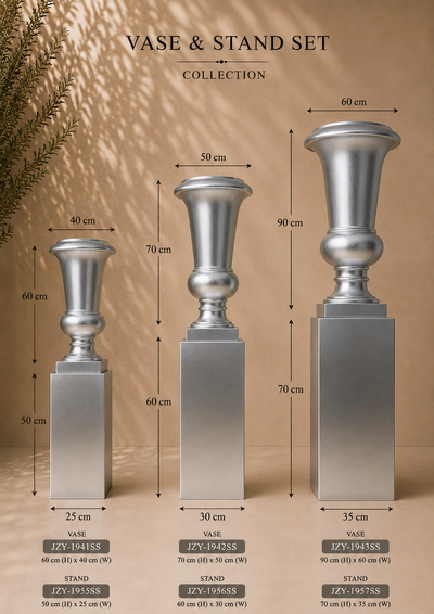 Silver Vase with Stand